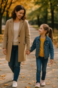 mamma e figlia che parlano serenamente